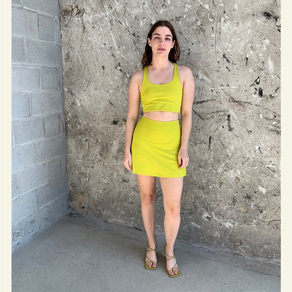 girlfriend collective Paloma mini skort